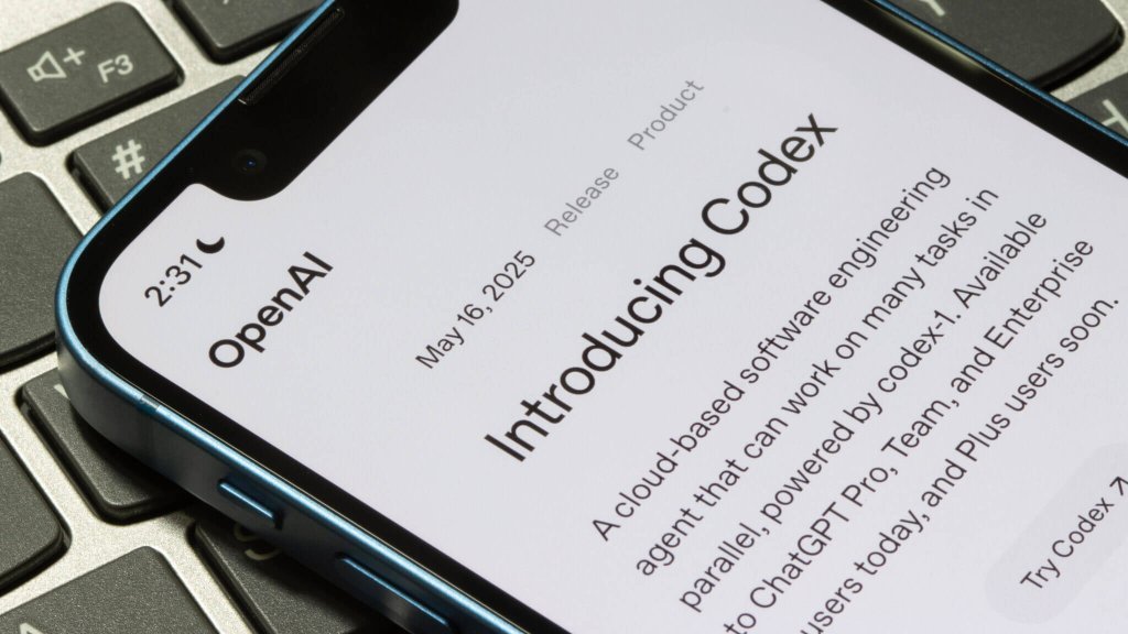 Portland, OR, USA - May 19, 2025: Introduction to Codex, a cloud-based software engineering agent powered by codex-1, is seen on the website of OpenAI.